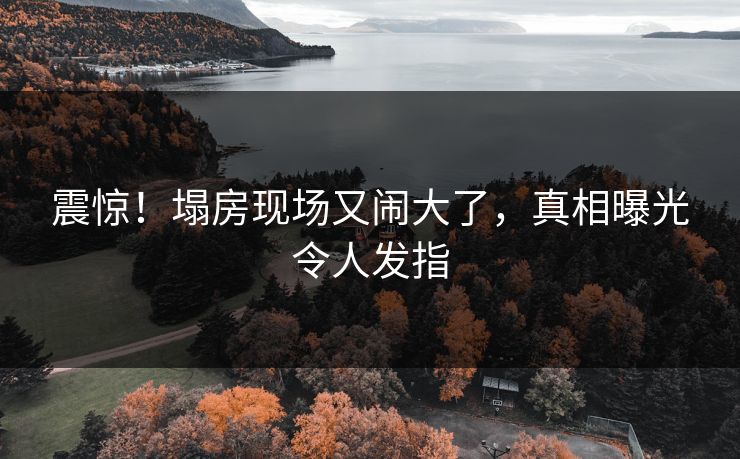 震惊！塌房现场又闹大了，真相曝光令人发指