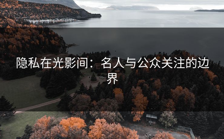 隐私在光影间：名人与公众关注的边界