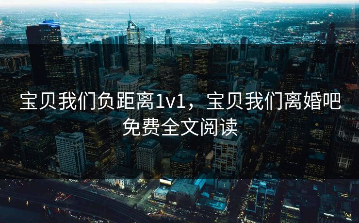 宝贝我们负距离1v1，宝贝我们离婚吧免费全文阅读