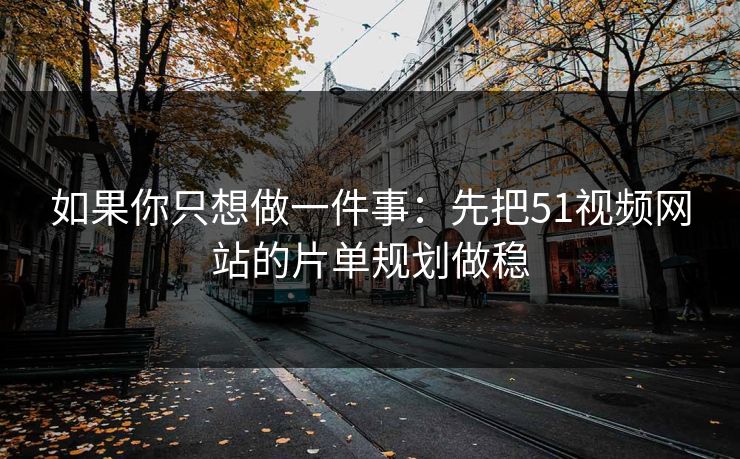如果你只想做一件事：先把51视频网站的片单规划做稳